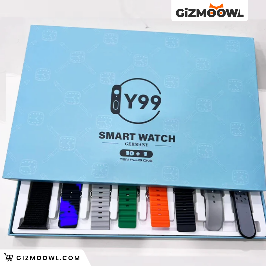 Y99 Ultra Smart Watch Gift Set with 10+1 Straps and Watch Case